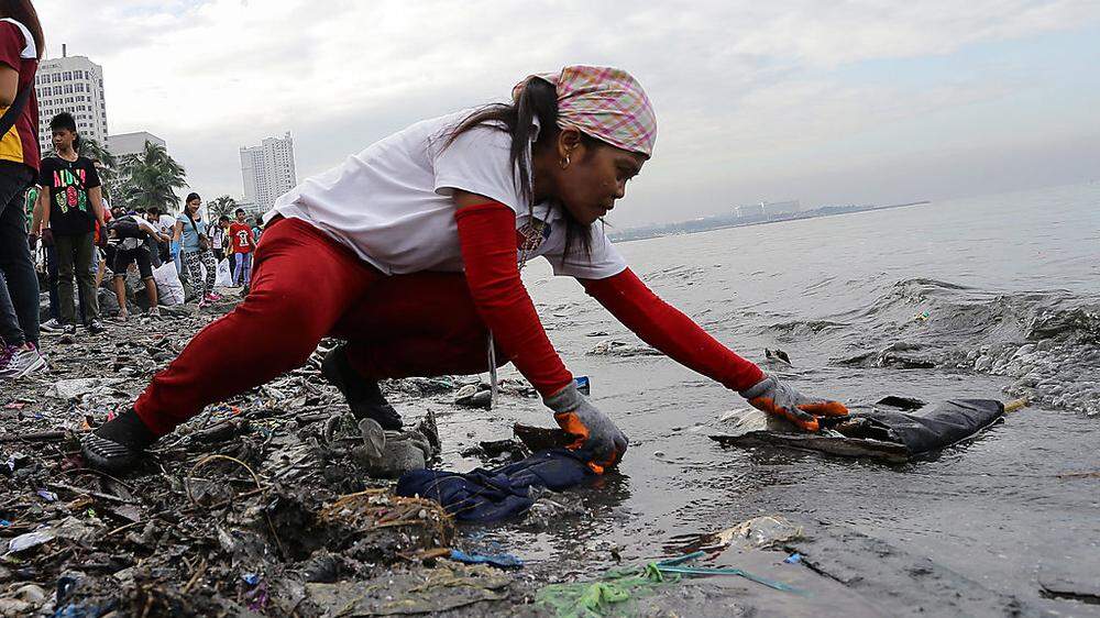 Auch auf den Philippinen wurde fleißig Müll gesammelt