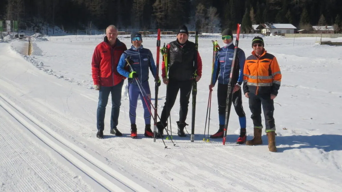 Günther Novak, Mitglieder der Loipengütesiegel-Kommission, Loipenbetreuer Josef Gfrerer