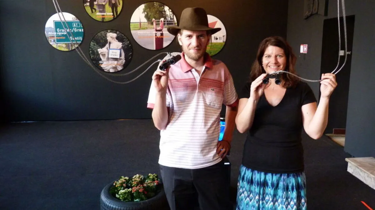 Elisabeth Arlt und David Kranzelbinder vom Pavelhaus in Laafeld stellten 2012 in Maribor aus