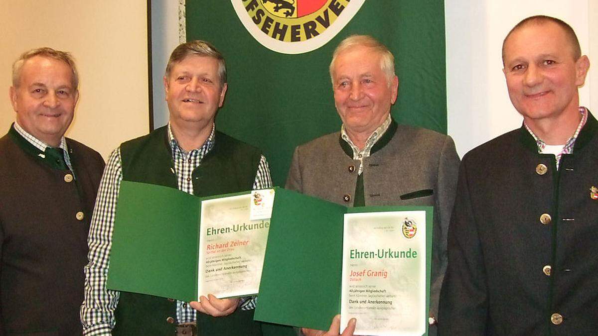 Bernhard Wadl, Richard Zeiner, Josef Granig sowie Uwe Erlacher