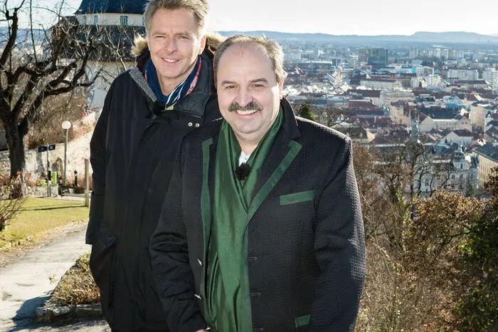 Am Dienstag wurde der Stadtfilm für den Silvesterstadl gedreht, in dem die Gastgeberstadt Graz vorgestellt wird ...
