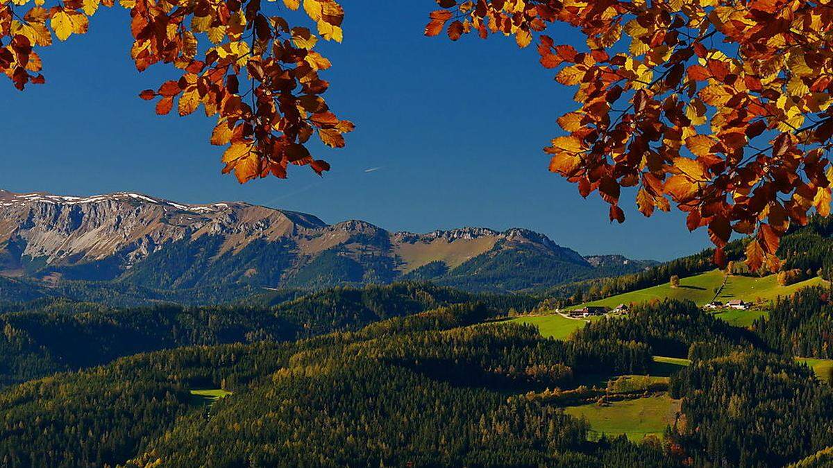 Die Hohe Veitsch leuchtet im Herbstlicht