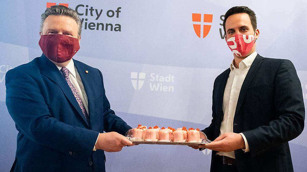 Wiens Bürgermeister Michael Ludwig mit Neos-Parteichef Christoph Wiederkehr