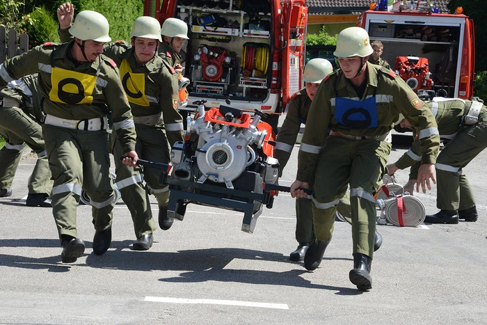 Mannschaft mit Heimvorteil: Die Gruppe 6 der FF Feld am See im Einsatz