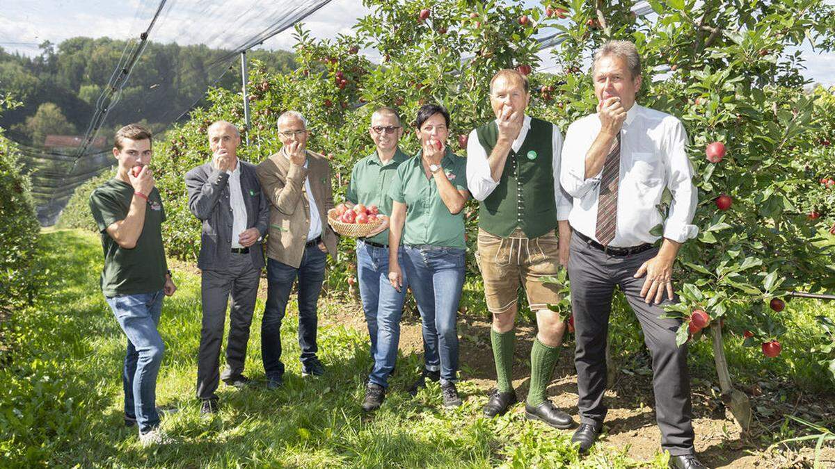 Start der Apfelernte in der Oststeiermark - Landwirtschaftskammerpräsident Franz Titschenbacher war mit dabei