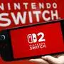 Die Nintendo Switch 2 mit rotem Hintergrund