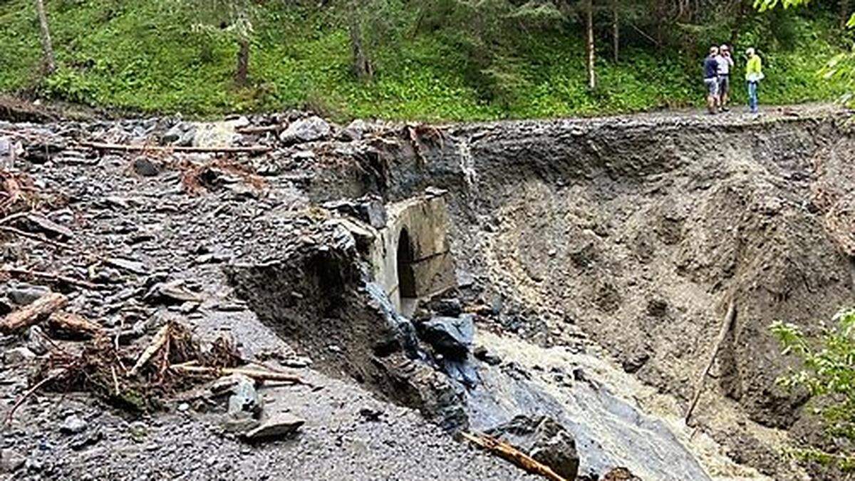 Bild der Verwüstung in Murau