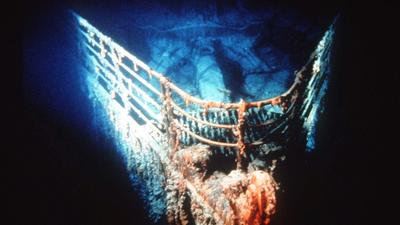 Das Wrack der gesunkenen Titanic