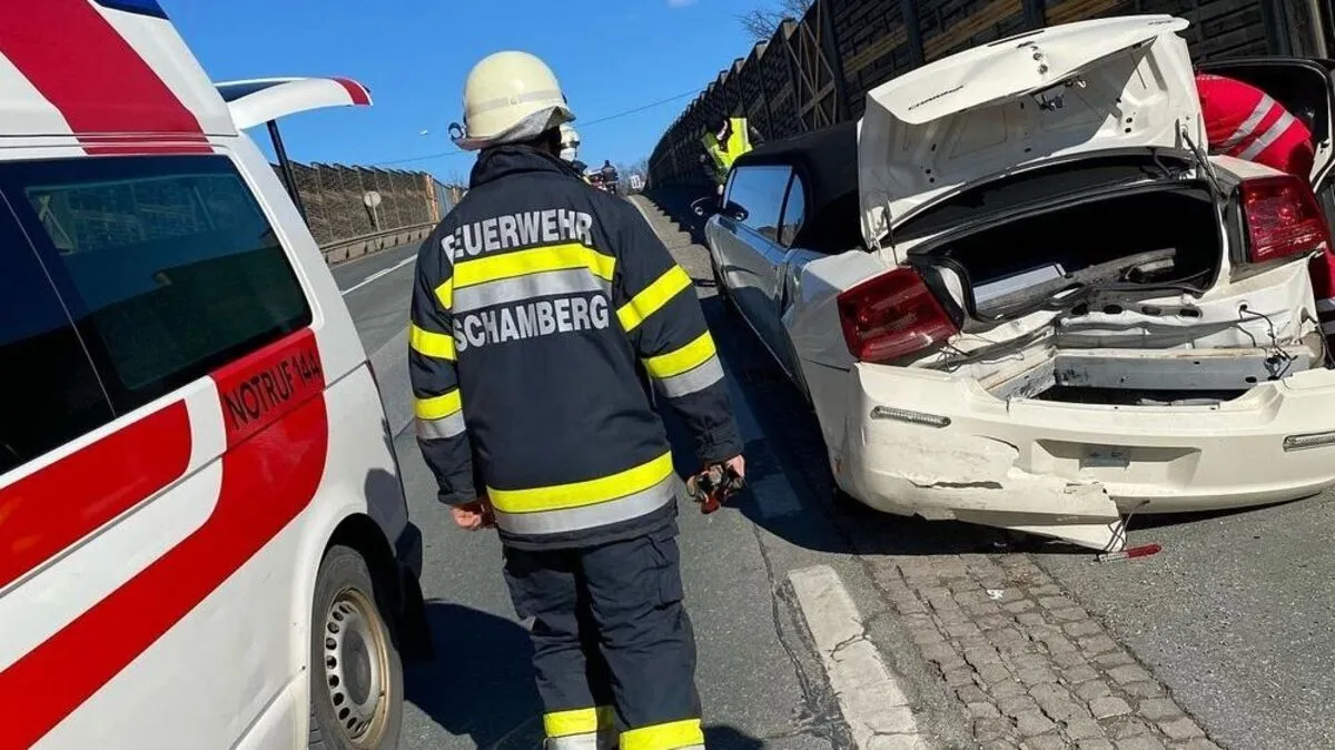 Der Fahrer der Stretchlimo wurde bei dem Unfall leicht verletzt