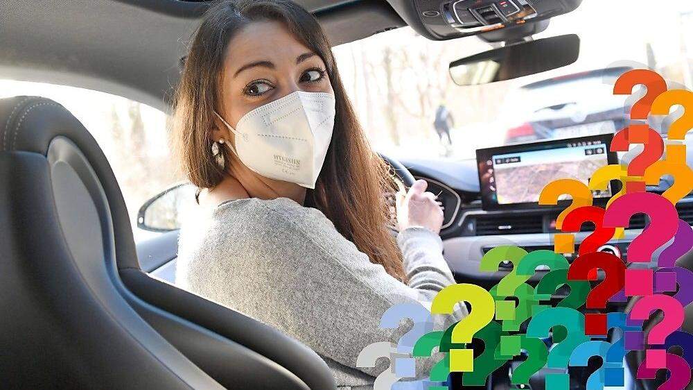 Im Auto gilt nach wie vor: Maske auf, wenn Leute aus fremden Haushalt mitfahren
