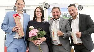 Mario Krumlacher, Christina Rosenfelder-Grün, Paul Kral, Gernot Kokal (von links)