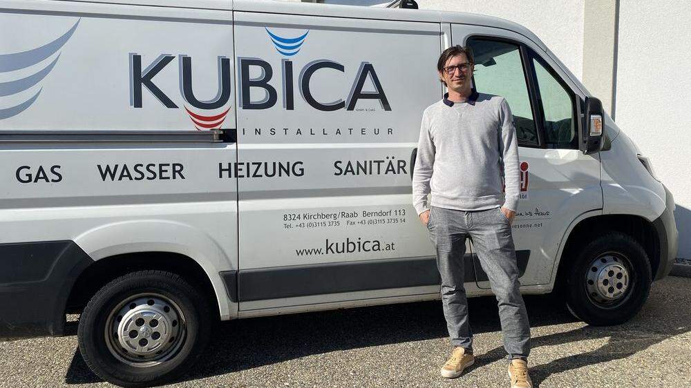 Alexander Kubica, Geschäftsführer des gleichnamigen Installationsbetriebs in Kirchberg an der Raab