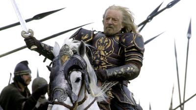 Bernard Hill als Théoden, König von Rohan, in der „Herr der Ringe“-Trilogie