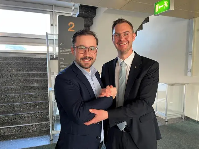 FP-Vizebürgermeister Florian Wernbacher und VP-Stadtrat Reinhard Lerchbammer sind sich in der Ausschussfrage einig
