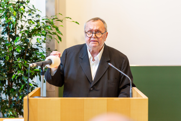 Franz Schuh bei seinen Dankesworten