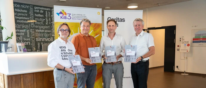 Das Bild zeigt Walter Prügger, Friedrich Mayer, Thomas Lederer-Hutsteiner und Thomas Ferk