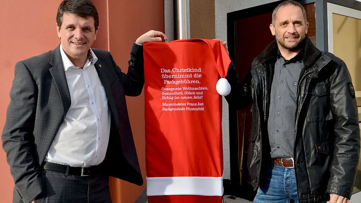 Bürgermeister Franz Jost und der Obmann der Fürstenfelder Werbegemeinschaft, Volker Meier, stellten die Aktion vor