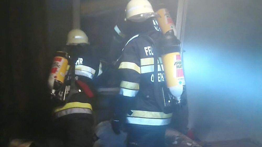 Einsatzkräfte der Feuerwehr Oberhaag im Einsatz