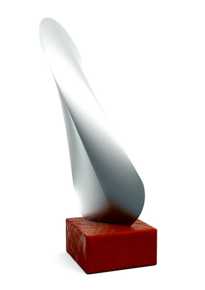 Die Primus-Trophäe von Künstler Max Gansberger. Der Ahornsamen steht für Wachstum