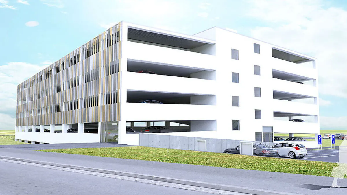 Die neue Parkgarage soll im Juli 2019 fertiggestellt sein