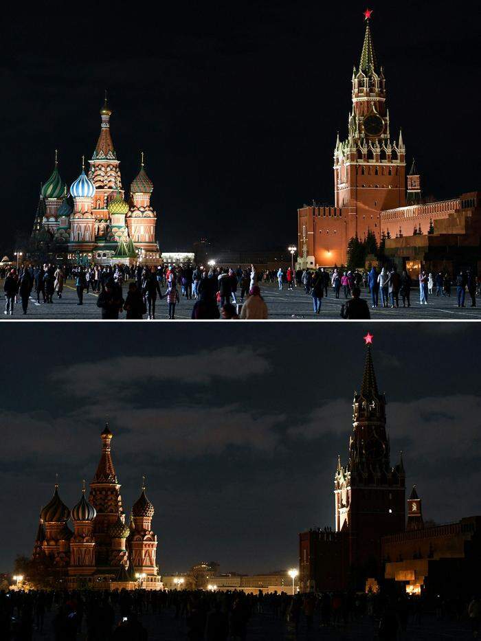 Moskau nahm an der "Earth Hour" 2021 teil...
