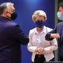 Viktor Orbán, Ursula von der Leyen und Giuseppe Conte beim EU-Gipfel in Brüssel