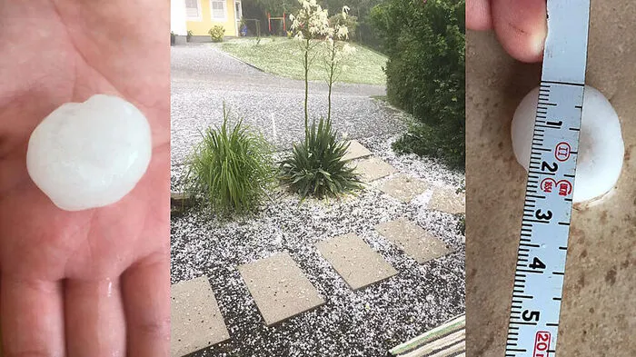 Große Hagelschloßen kamen im Raum Puch und Stubenberg herunter