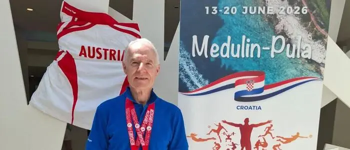 Herwig Edlinger schwimmt mit 78 Jahren noch vorne mit