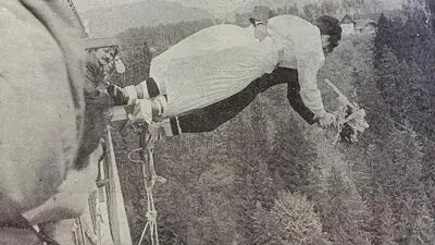 Der große Moment: der Tandemsprung des Brautpaars