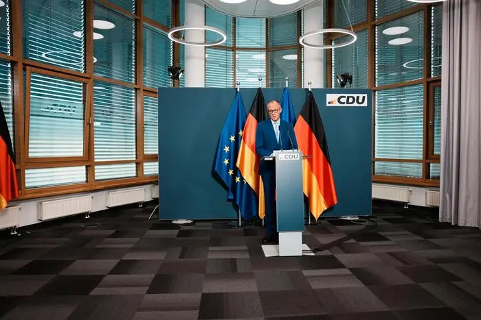merz gibt noch am Wahlabend ein Statement ab