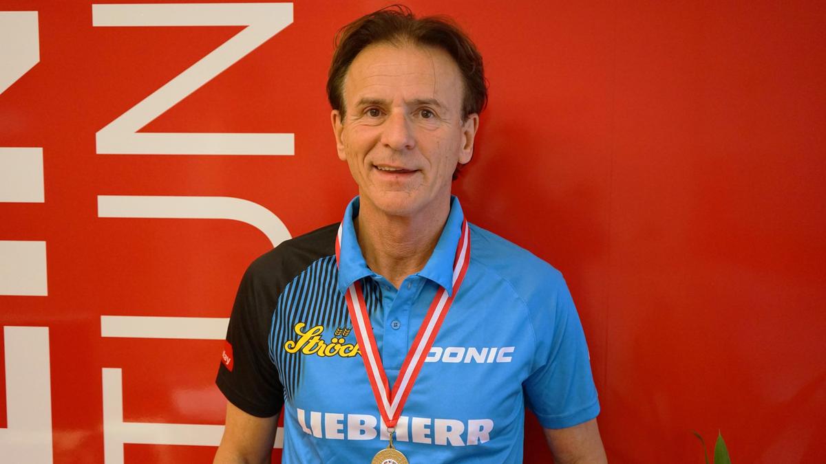 Hans-Peter Stangl nahm auch 2024 an internationalen Tischtennisturnieren teil