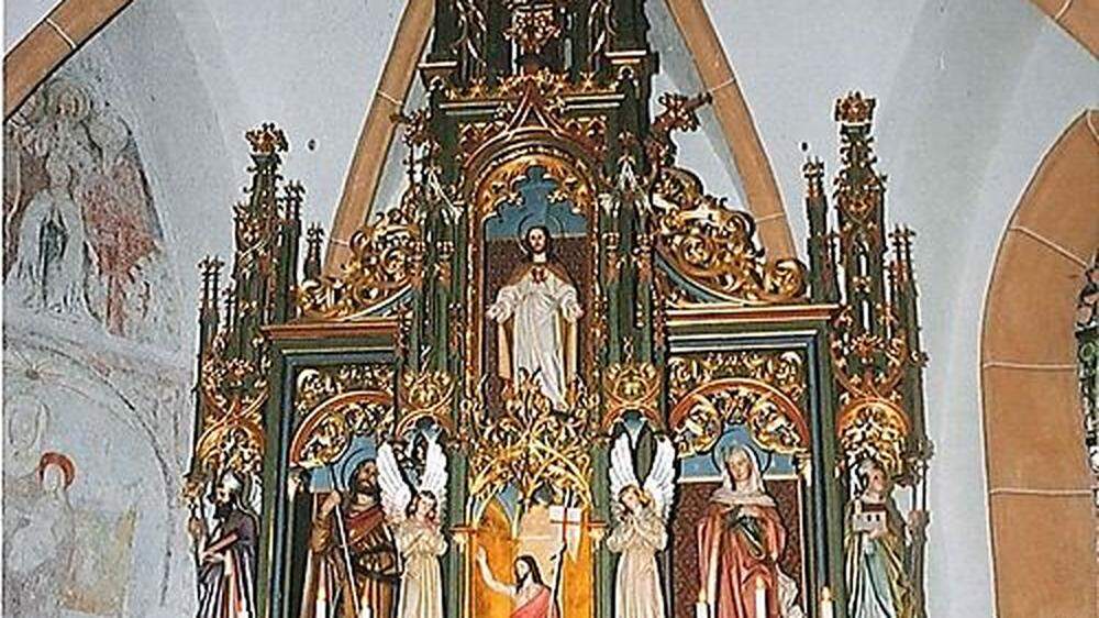 Altar der Wallfahrtskirche Chrysanth und Daria