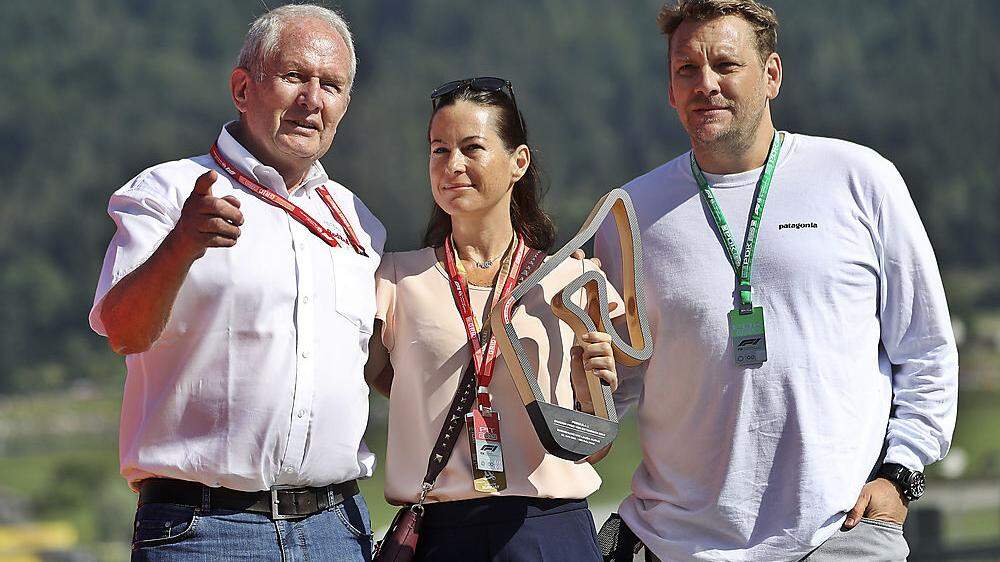Helmut Marko mit Birgit und Lukas Lauda