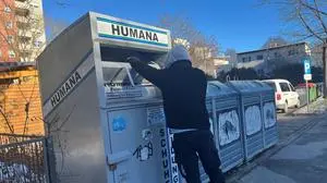 Die Container für die Altkleidersammlung quellen auch in Leoben über