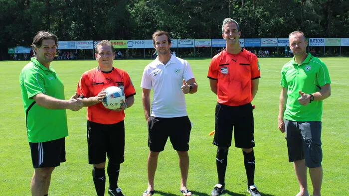 Das Schiedsrichter-Team mit Wolfgang Stefitz (Obmann), Christian Hober (Sektionsleiter) und Norbert Tomitz (Nachwuchskoordinator) (von links nach rechts)