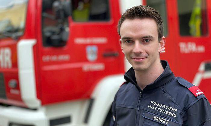 Florian Bauer ist leidenschaftlicher Feuerwehrmann