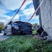 Die Unfallstelle in Andau. Ein Insasse musste von der Feuerwehr befreit werden