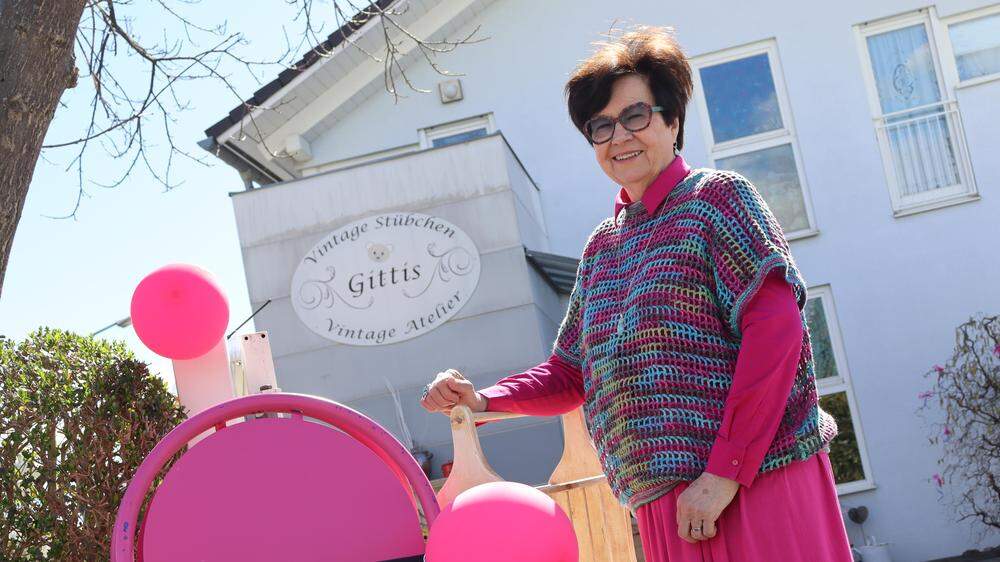 Brigitta (Gitti) Trinkl feiert am 14. April zehn Jahre „Vintage Stübchen“ in Weiz