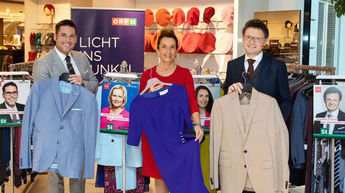 "Steiermark heute"-Moderatoren Petra Rudolf, Franz Neger und Thomas Weber