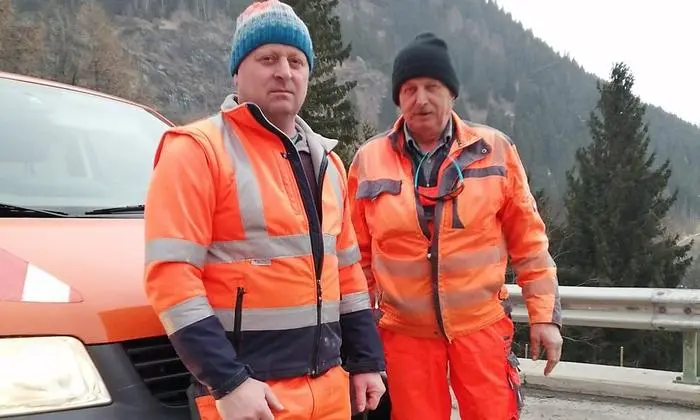 Fercher (links) und Obergantschnig setzten den Notruf ab