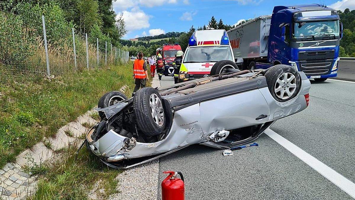 Autounfall auf der A2