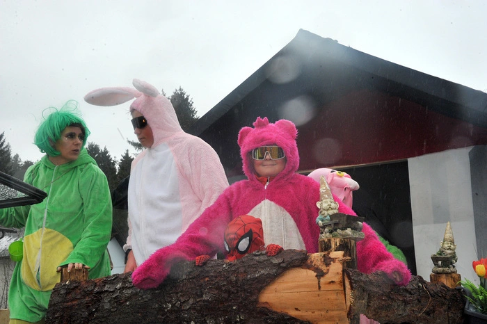 Ausgelassenes Feiern beim Faschingsumzug in Bad Mitterndorf