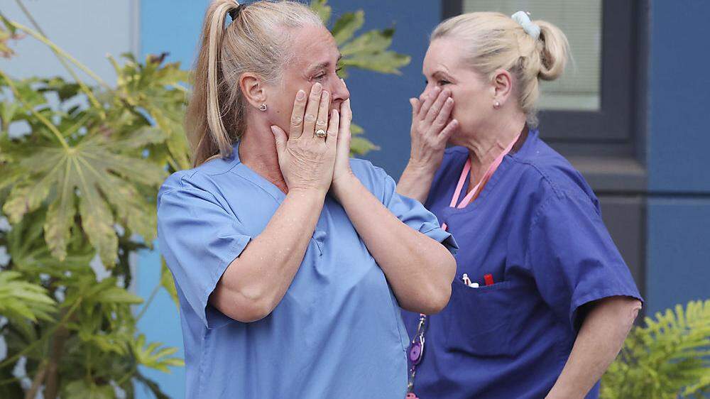 Krankenschwestern eines Spitals in Manchester