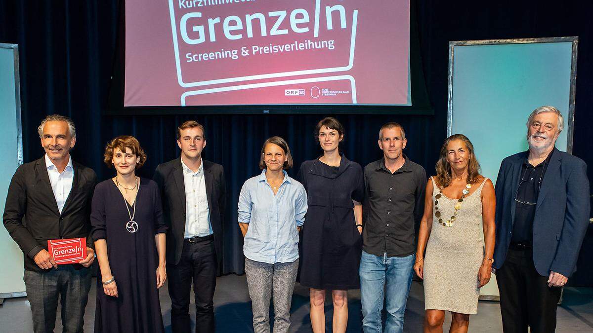 Gernot Rath, Helene Baur, Peter Schernhuber, Magda Tóthová, Liddy Scheffknecht (Gewinnerin 1. Preis), Andreas Haider (Gewinner 3. Preis), Elisabeth Fiedler und Helmut Konrad 