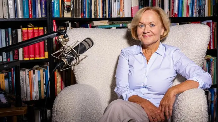 Susanne Wiesinger im Podcast-Studio der Kleinen Zeitung. 
