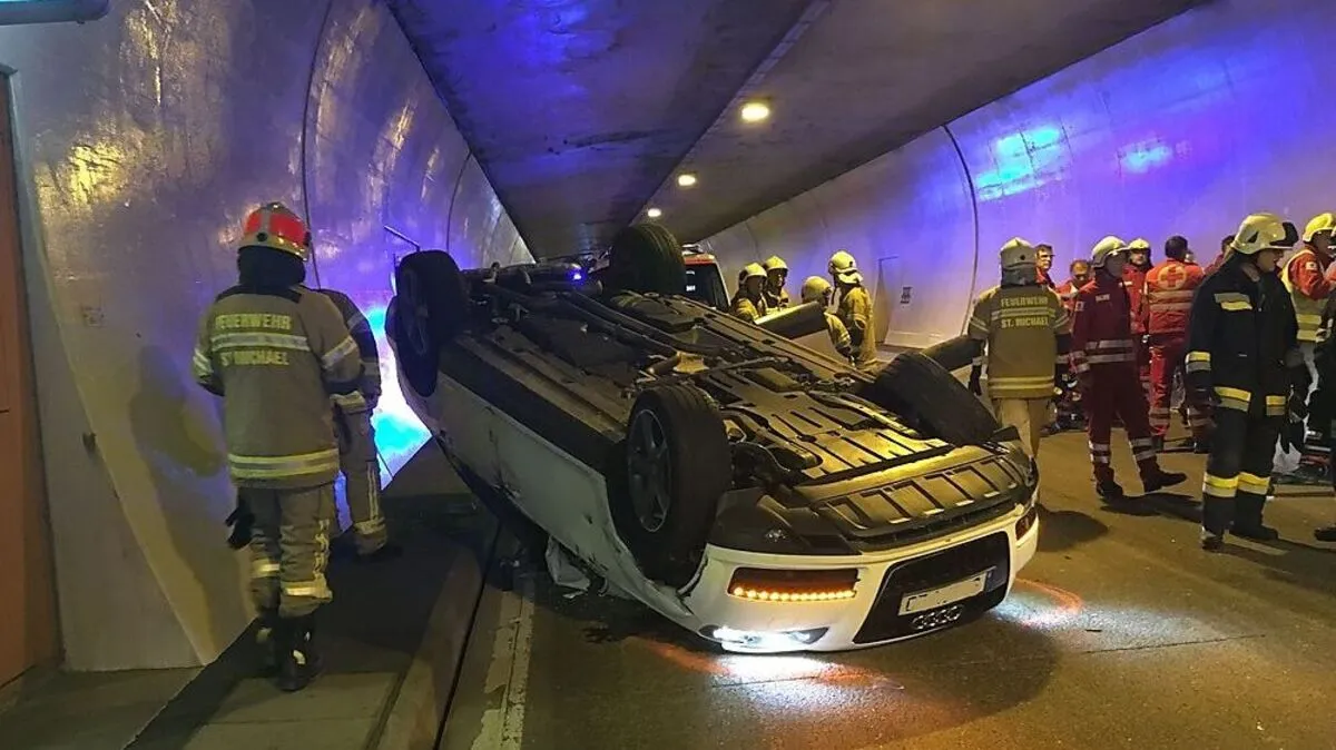 Vier Verletzte nach Unfall im Katschbergtunnel