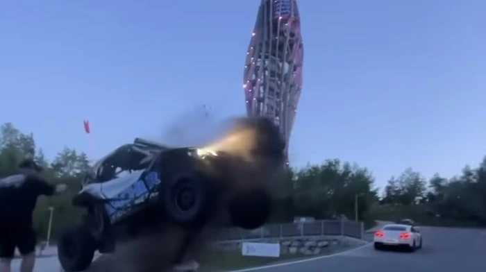 Ein Quad sorgte am GTI-Wochenende am Pyramidenkogel mit einem spektakulären Sprung für Aufsehen.