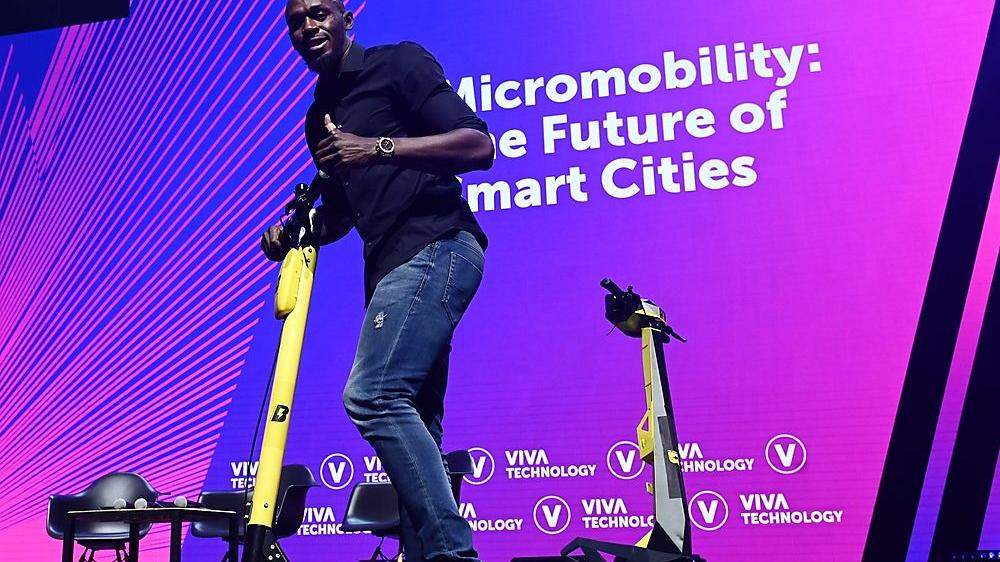 Auch Usain Bolt ist in das Pariser E-Scooter-Geschäft eingestiegen