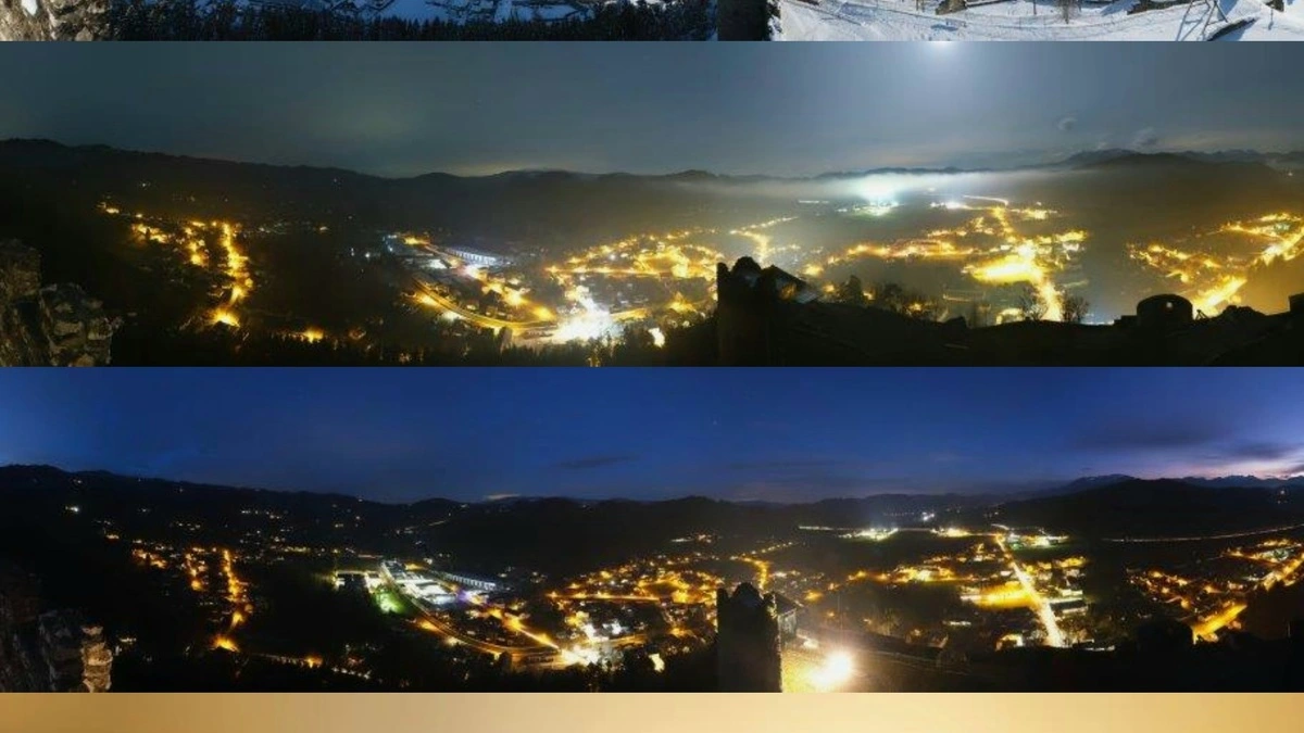 Aufnahmen zu verschiedenen Tages- und Nachtzeiten