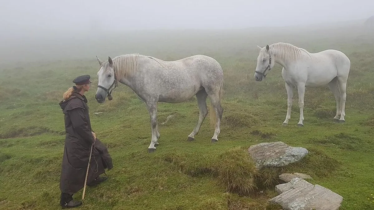 Gerrit Korthals mit Lipizzanern auf der Brendlalm 